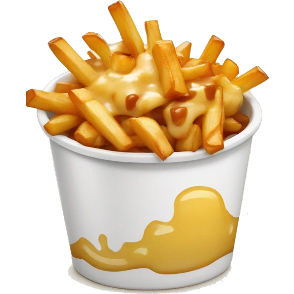 Poutine qui mange une poutine emoji