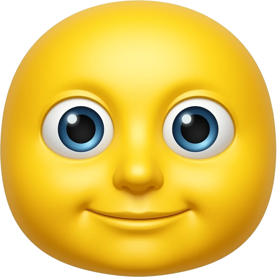 Yellow circle without a mouth with eyes 😶 emoji