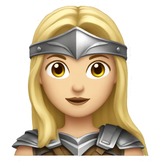 Caucasian blond valkyrie  emoji