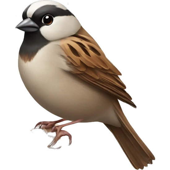 Sparrow holding a phone   emoji