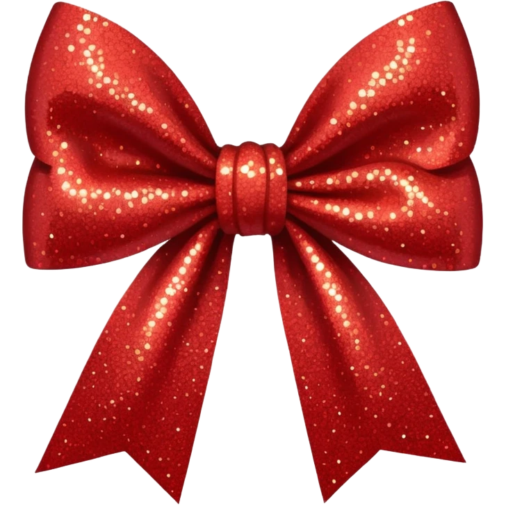 red glitter bow emoji