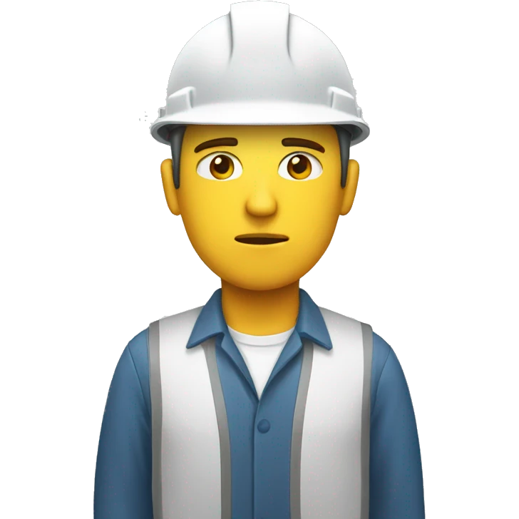 white sad engineer emoji