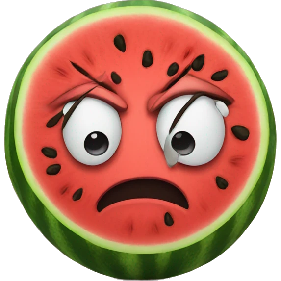 Angry watermelon emoji
