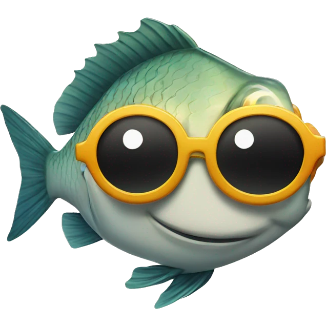 Fish with sunglass emoji