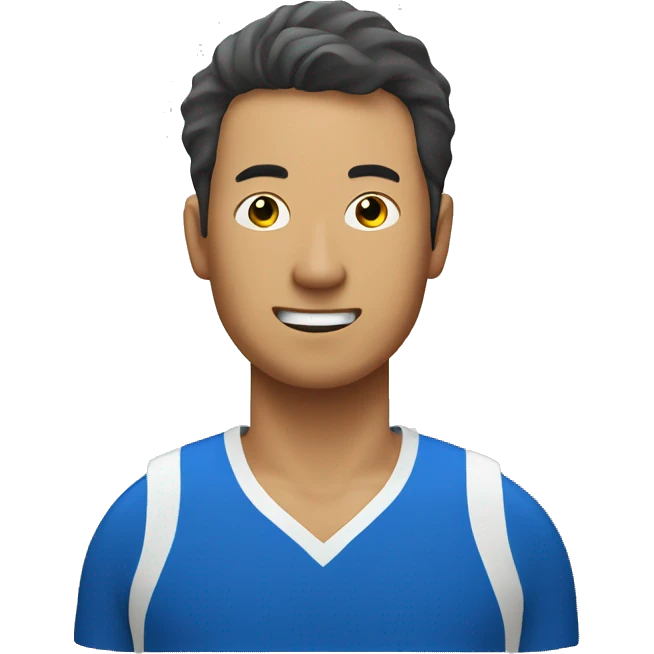 Asian man playing pickle ball emoji