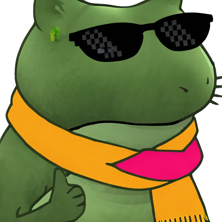 Grey cat with sunglasses emoji