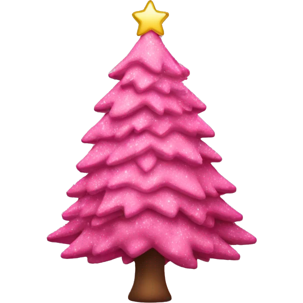 Pink Christmas tree emoji