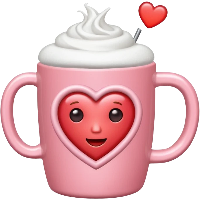 valentines themed iced americano emoji