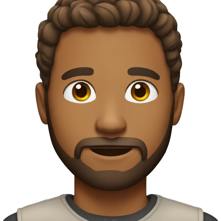 Brown guy with short hair and beard  emoji