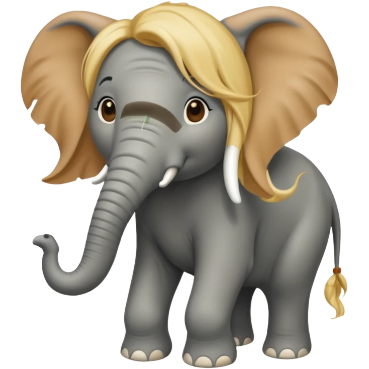 elephant with long blonde hair emoji