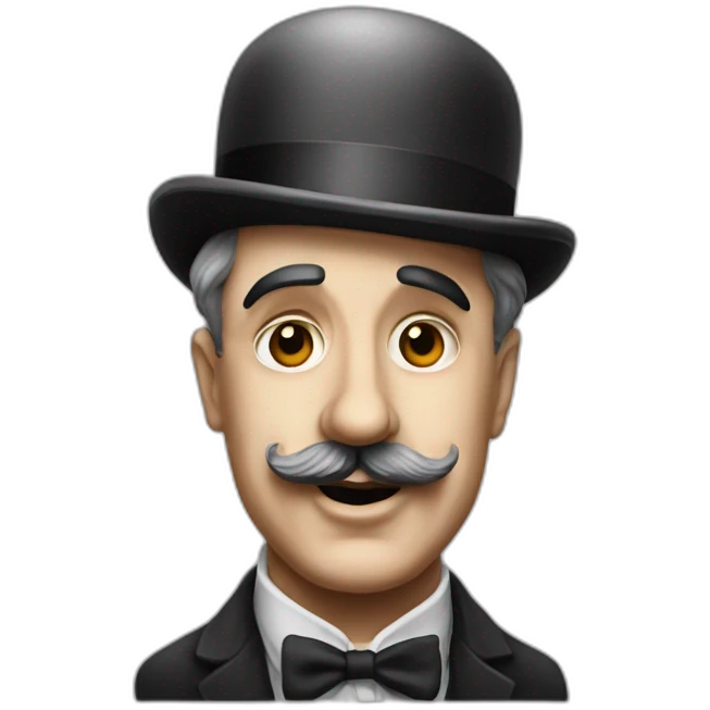 Charlie Chaplin the great dictatorface emoji