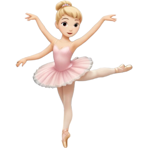 Cinematic Realistic Ballerina Portrait, depicted with lifelike skin texture, subtle rosy undertones, and soft natural lighting that enhances the gentle contours of her face. Her intricately detailed golden blonde hair is elegantly styled in an updo, emoji