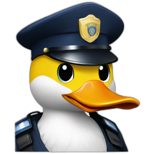 duck with police emoji