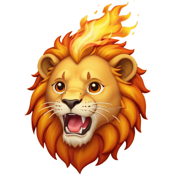 lion spitting fire  emoji