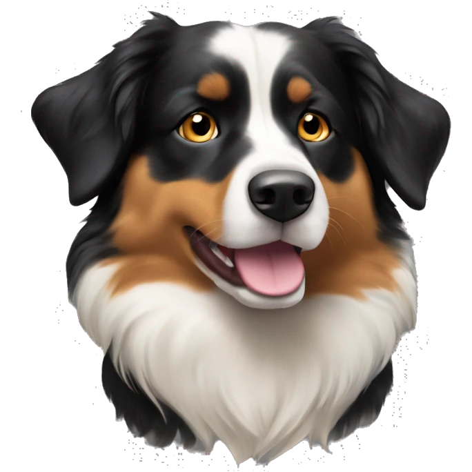 Black and tan Australian shepherd dog with black muzzel emoji