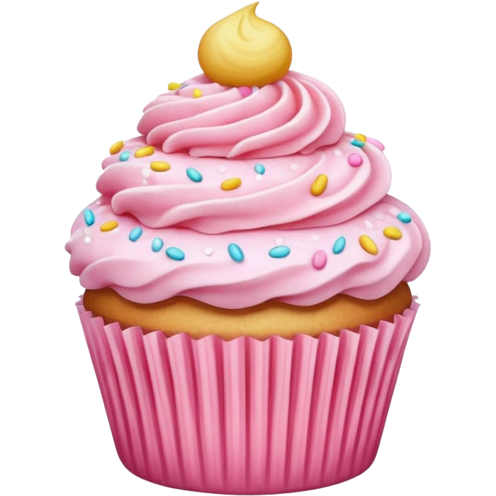 Cupcake with pink icing emoji