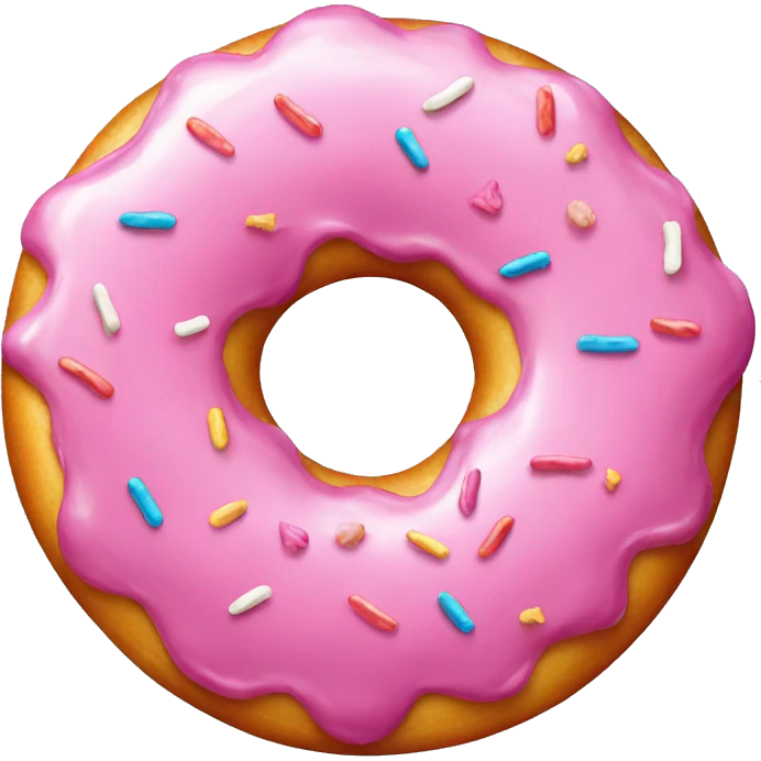 Pink donut emoji