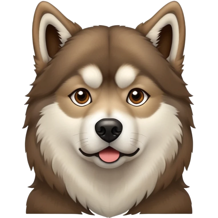 Brown Alaskan Malamute dog emoji