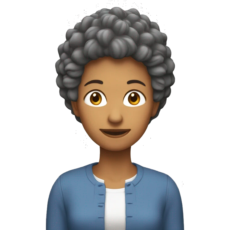 Une maman qui a la tête d’un hérisson   emoji