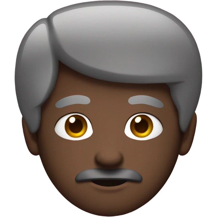 can i have an emoji of a dark skinned man with jaw length locks, a small goatee, a slight mustache, black almond shaped eyes and medium lips black on top and pink on the bottom emoji