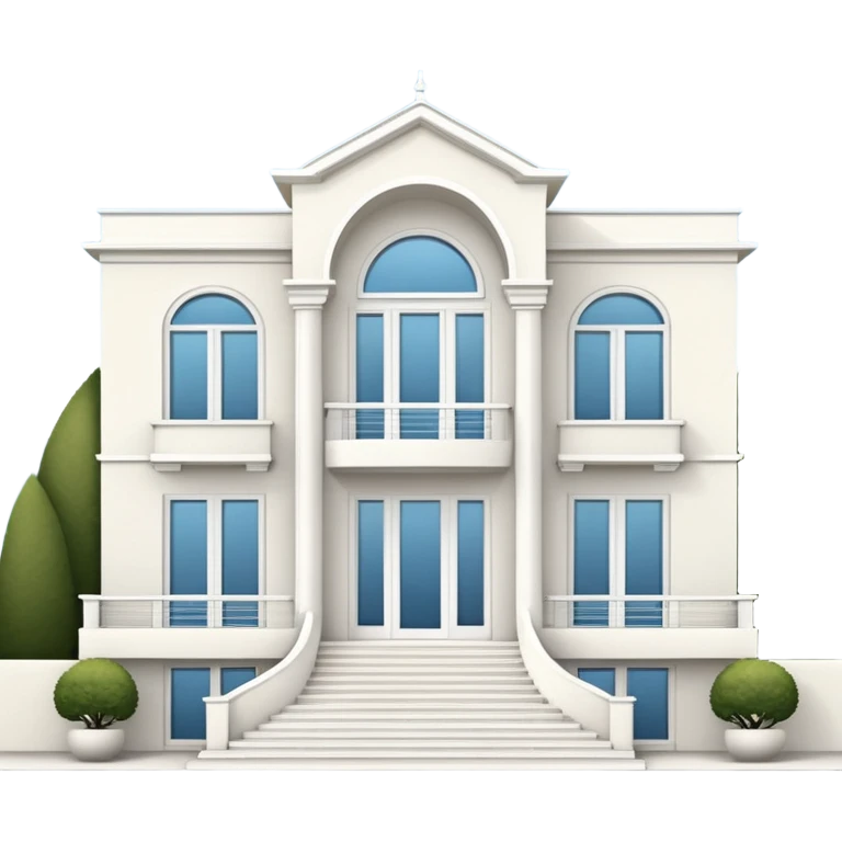 white 3 floor modern luxurious villa emoji