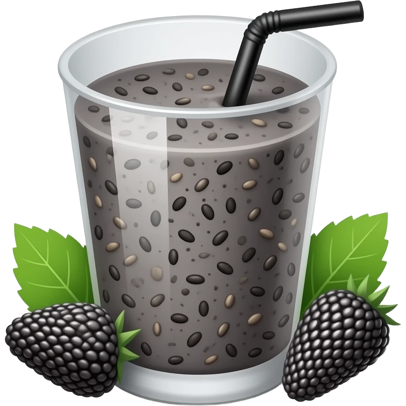 black sesame smoothie emoji