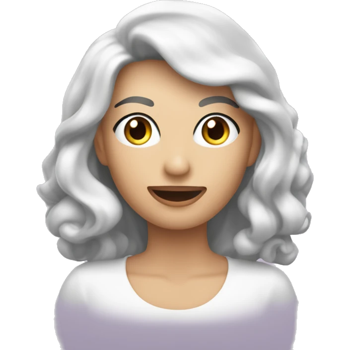 Se mettre du Vernis à ongle argenté  emoji