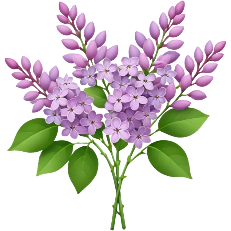 Pale Pink bouquet of lilac flowers emoji