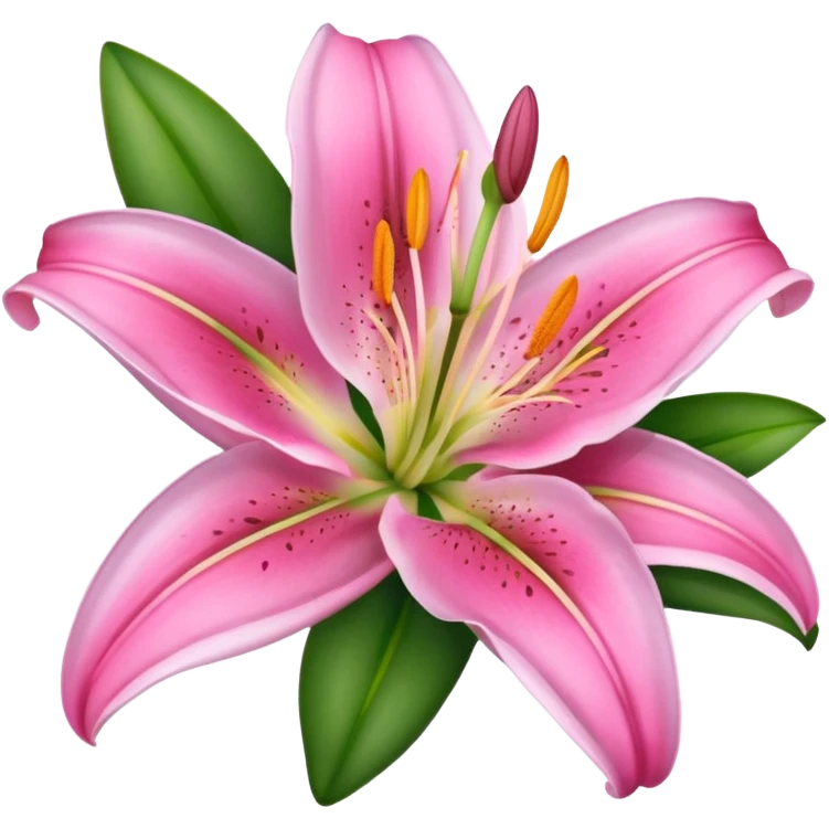 Pink lily emoji