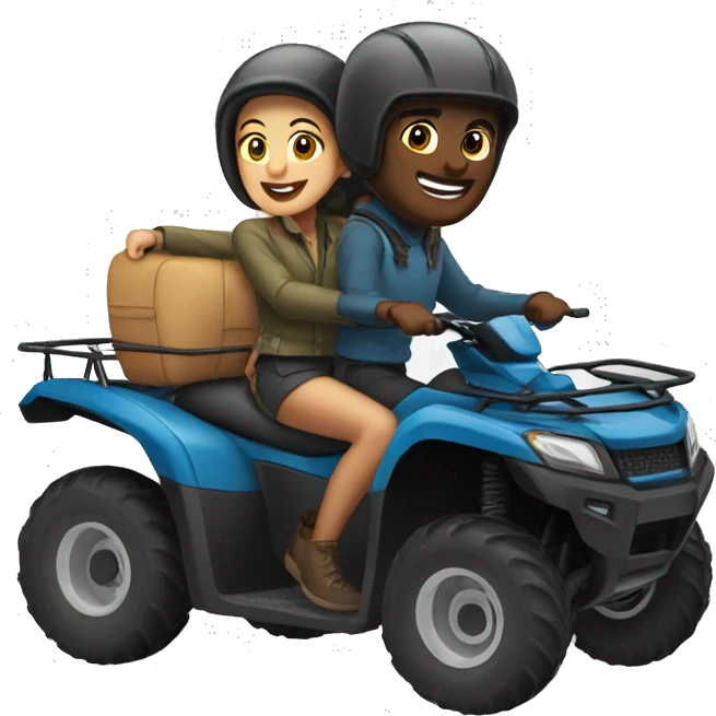 two people on a quad bike emoji