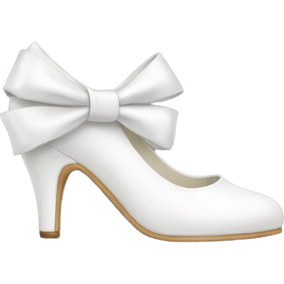 white heels with bow emoji