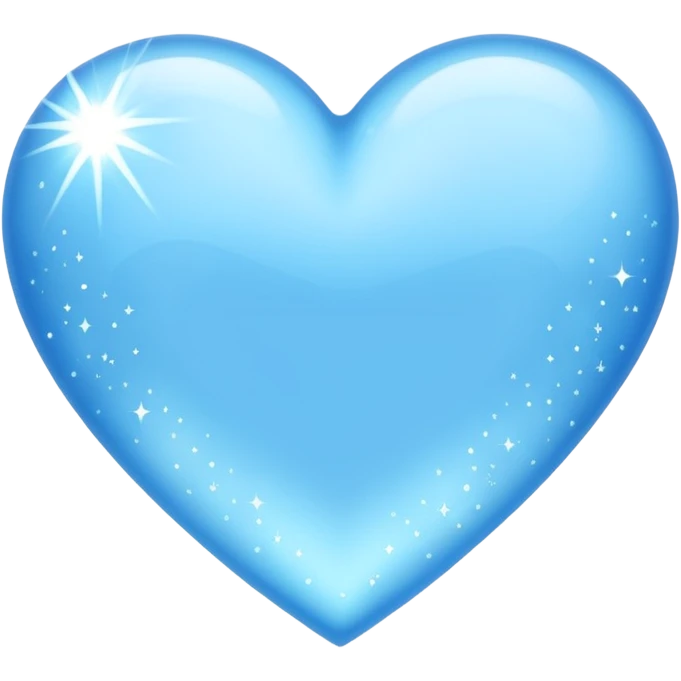 Light sky blue heart with sparkles  emoji