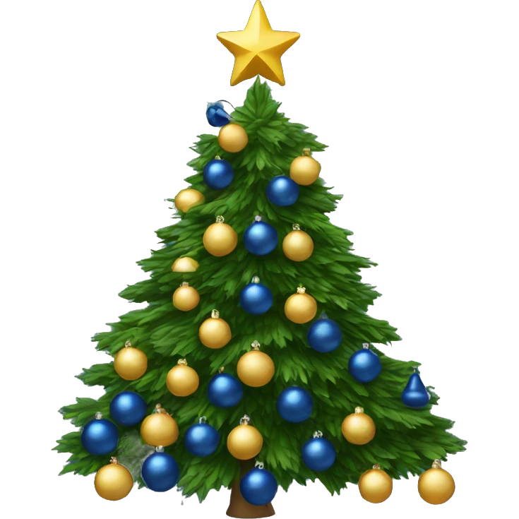 Christmas tree with navy ornaments  emoji