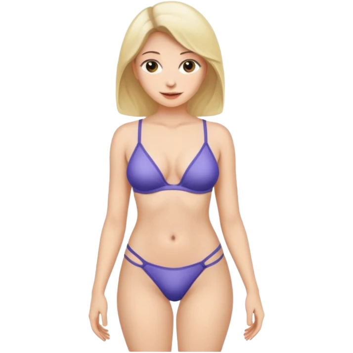 Голая девушка в стрингах  emoji