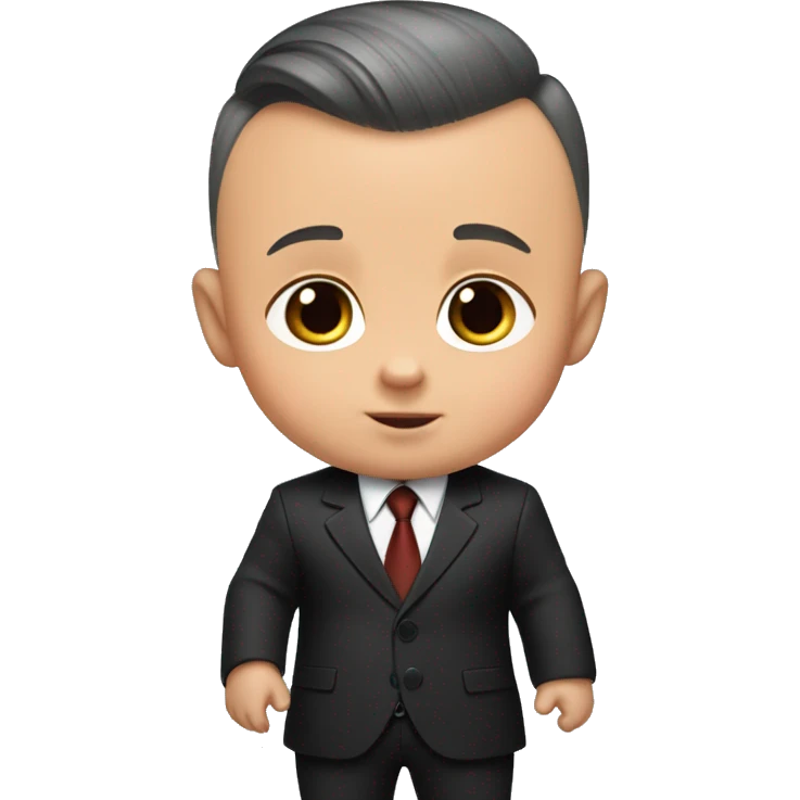 the boss baby coat suit with less hair emoji