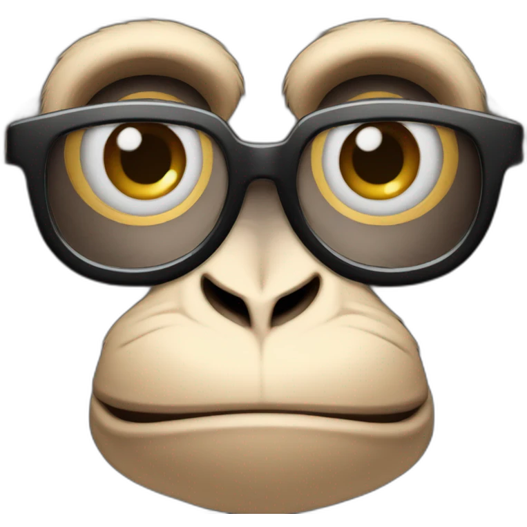 monkey with glasses emoji