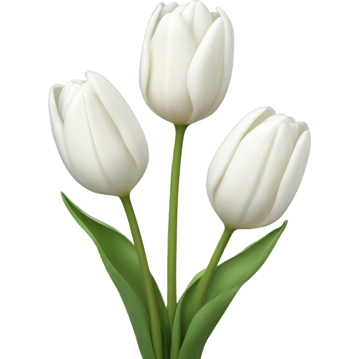 White tulips emoji