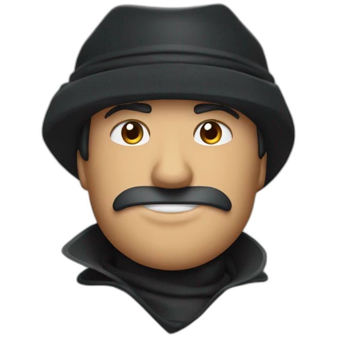 Zorro en la nieve con un gorro  emoji