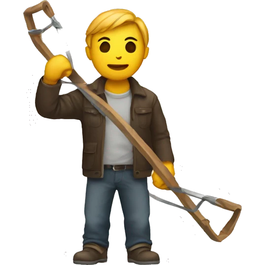 person with slingshot emoji