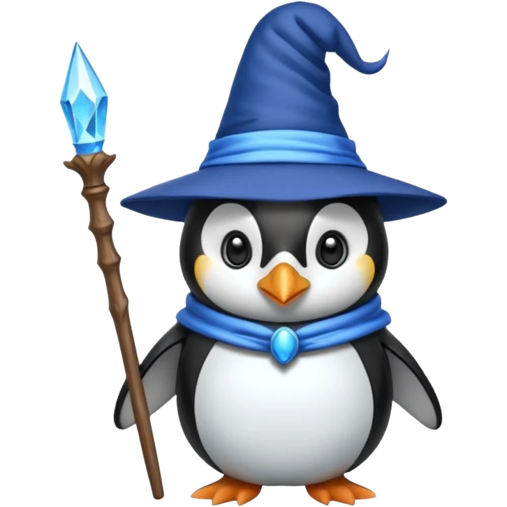 Penguin Wizard emoji