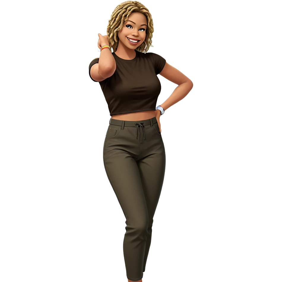 smiling girl in outdoor setting emoji