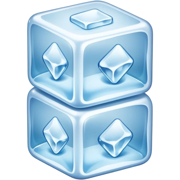 three stacked ice cubes emoji