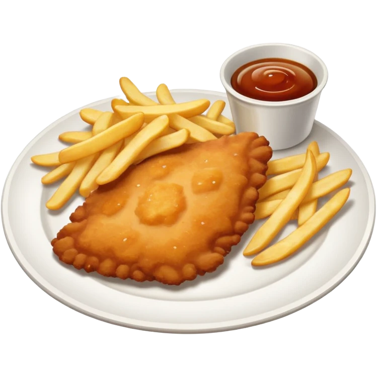 Schnitzel and chips emoji