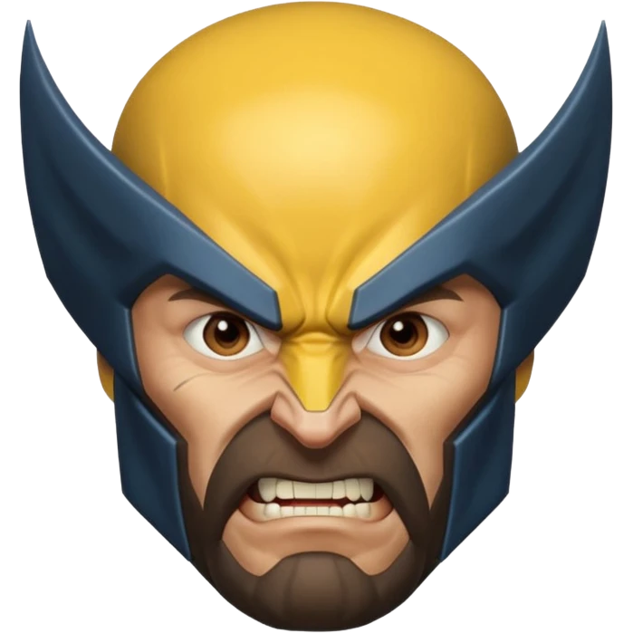 wolverine marvel superhero full mask headshot emoji