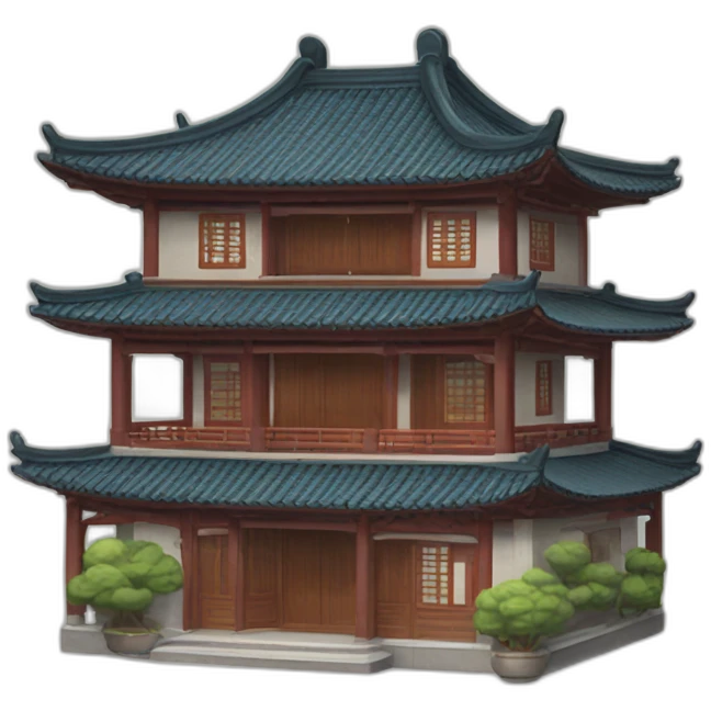 Chinese-style country house emoji