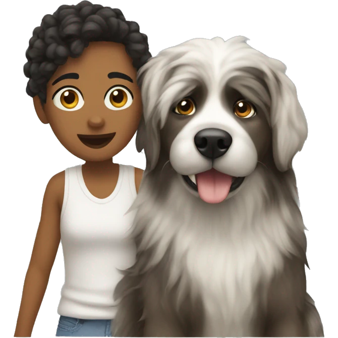 me and my dog  emoji