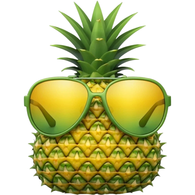 A hat with a sunglasses mixed with and ananas emoji