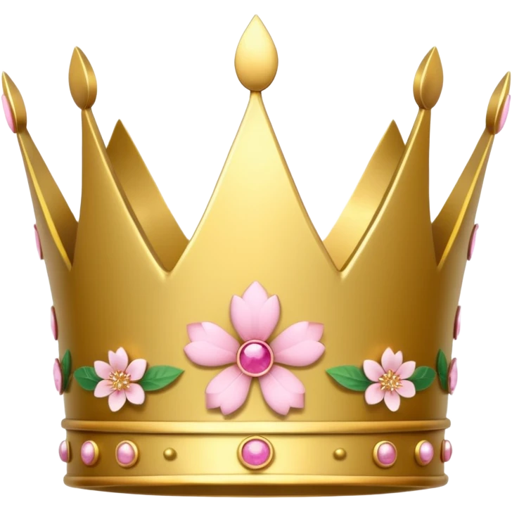 create a crown with japanese symbols and sakura leaf emoji