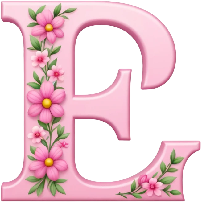 Pink, romantic, flowery, the letter “F” emoji