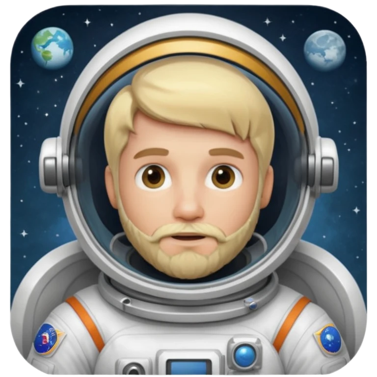 bearded blonde astronout emoji